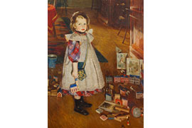 Heinrich Eduard Linde-Walther - Kind im Spielzimmer © Museum Behnhaus Drägerhaus