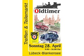 Plakat Oldtimertreffen und Teilemarkt Lübeck-Blankensee