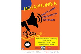 Plakat Megaphonika Ausstellung im Willy-Brandt-Haus Lübeck