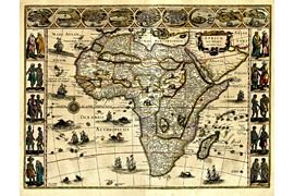 Afrikakarte von Willem Janszoon Blaeuw, 1640, aus dem „Atlas Major“ © Eutiner Landesbibliothek
