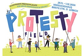 Plakat Wanderausstellung „Protestyfield“