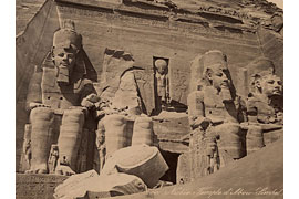 zeitgenössische Foto-Postkarte (Detail) von Abu Simbel aus Privatbesitz